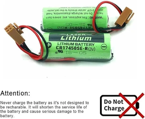 Vista 4 de Paquete de 50 baterías de repuesto PLC de 3 V 2500 mAh para CR17450SE-R A98L-0031-0012 CR17450-17450, serie CNC FANUC