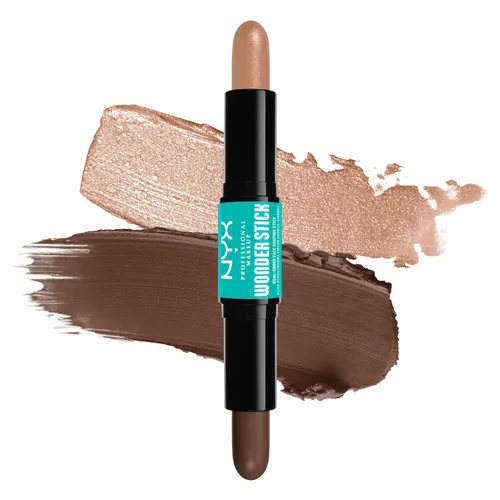 Vista 11 de NYX MAQUILLAJE PROFESIONAL Wonder Stick, Barra para dar forma y contornear el rostro - Claro