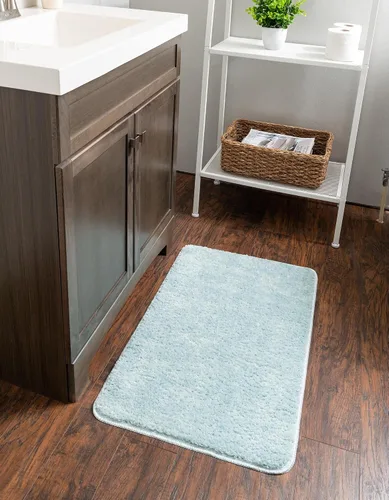 Vista 6 de Unique Loom Bano Everyday Bath Mat Collection - Alfombra de área para todos los días (rectangular 1 pies 8 pulgadas x 2 pies 7 pulgadas, rosa bebé)