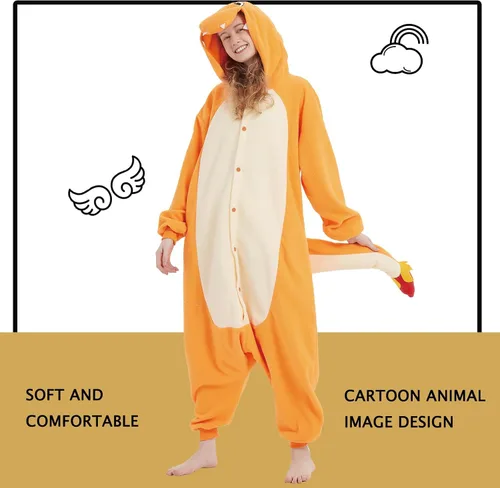 Vista 5 de SWEETXIN Pijama unisex para adultos y niños, para Halloween, Navidad, ropa de dormir, traje de cosplay para mujeres y hombres