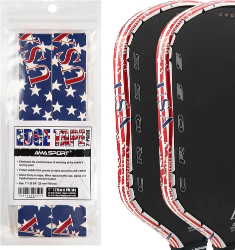 Vista 45 de PICKLETECH Cinta de protección de pala de pickleball – Protector de borde de cabeza de paleta – Cinta de protección de borde de raqueta ajuste