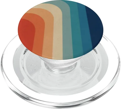 Vista 9 de PopSockets de los años 60 y 70, diseño de rayas hippie