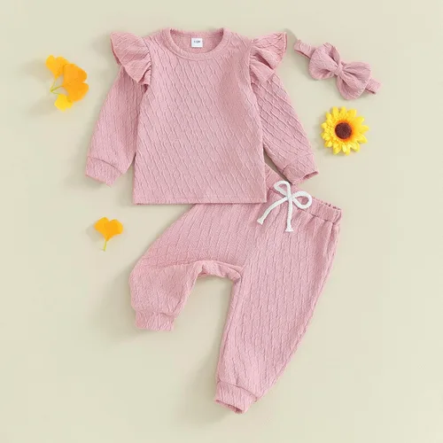 Vista 2 de Conjunto de sudadera unisex de manga larga para recién nacido, ropa de género neutro