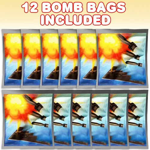 Vista 2 de ArtCreativity Bolsas clásicas de bomba, juego de 12, divertidos juguetes de broma para niños y adultos, ruidoso para adolescentes, recuerdos únicos