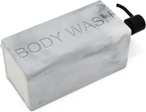 Vista 8 de dispensador rectangular de resina premium para cuarto de baño, para champú, acondicionador, loción corporal, diseño moderno recargable con bomba