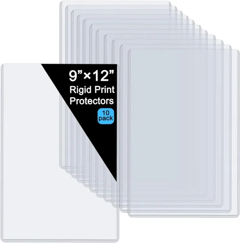 Vista 8 de Protectores de hojas de plástico duro de 11 x 17 pulgadas, protectores rígidos de menú, protectores impermeables para certificados transparentes