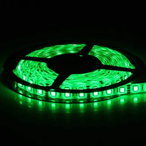 Vista 16 de Tira de luces LED impermeable verde, 16 pies/5 m SMD5050 300 LEDs DC12V cinta LED flexible y cortable (sin adaptador/enchufe de 12V)