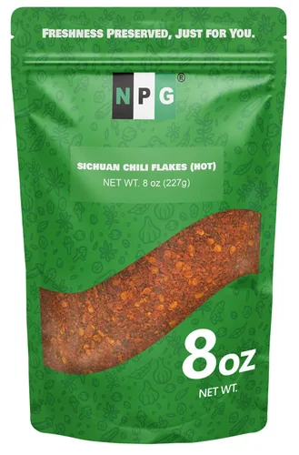 Vista 11 de NPG Copos de chile Sichuan de 16 onzas, copos de pimiento rojo triturado