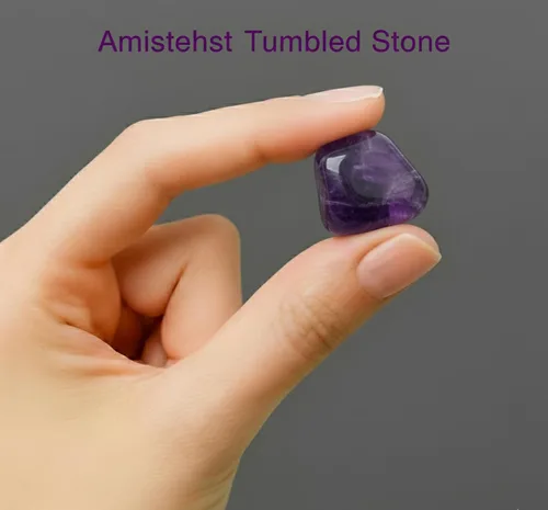 Vista 5 de Piedra de Amatista Pulimentada – Cristal Natural Púrpura para Positividad, Claridad y Equilibrio – Piedra de Bolsillo para Meditación, Reiki