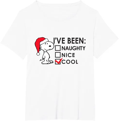 Vista 42 de Peanuts - Camiseta de Navidad fresca de Snoopy, Azul Blanco