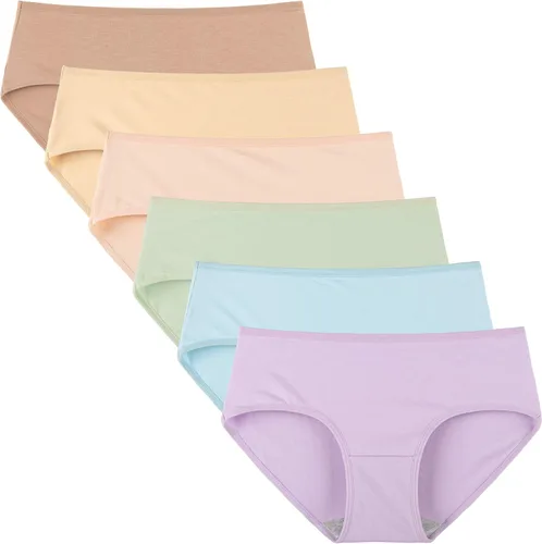 Vista 7 de INNERSY - Ropa interior de mujer de algodón estilo hipster, tallas regular y extra grande, paquete de 6 unidades Resplandor
