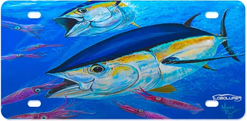 Vista 9 de Lobo Lures Blue Marlin Chasing Lure Mahi Mahi Big Game Sport Fishing Vanity Placa de matrícula frontal Fabricado en los Estados Unidos