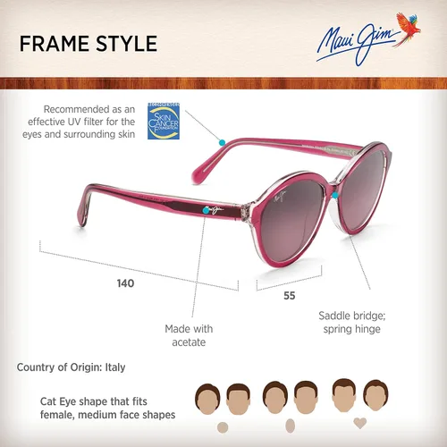 Vista 6 de Maui Jim Mariana gafas de sol ojo de gato para mujer