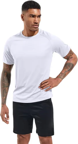 Vista 2 de Paquete de 1 o 3 camisetas de entrenamiento para hombre, camisetas de manga corta que absorben la humedad, camisetas deportivas de manga corta