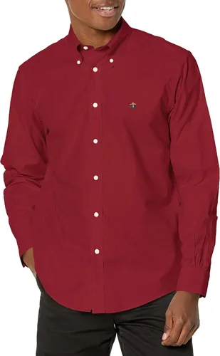 Vista 47 de Brooks Brothers Camisa Deportiva de Manga Larga sin Planchar con Botón para Hombre CORAL ROJO