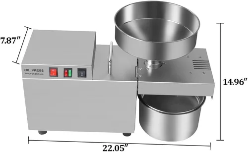 Vista 7 de YUEWO Máquina de prensa de aceite de cocina Extractor de prensa de aceite automático eléctrico Expulsor de aceite orgánico para lino de coco, maní