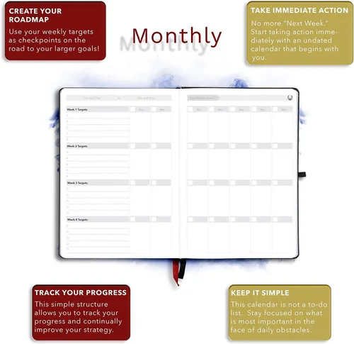 Vista 6 de The Phoenix Journal - El mejor planificador diario de objetivos, organizador y calendario para establecer objetivos, gratitud, felicidad