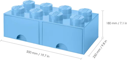 Vista 3 de Lego Brick Drawer 8 Royal Blue Azul real