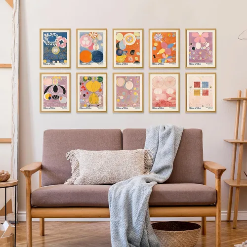 Vista 4 de Hilma Af Klint - Arte abstracto – 10 impresiones artísticas estéticas de pared y famosas impresiones artísticas de pared, pinturas famosas