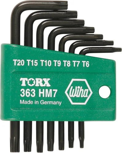 Vista 2 de Wiha 36392 Juego de llaves en L, Torx, brazo corto, 7 piezas