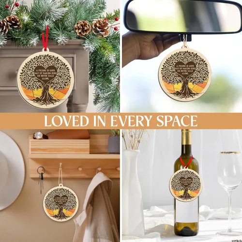 Vista 7 de TEEZWONDER Regalos de Navidad de Amistad para Mujeres y Hombres - Adornos de Sol de Navidad 2025 - Regalos de Vida Natural para Amigas, Adorno