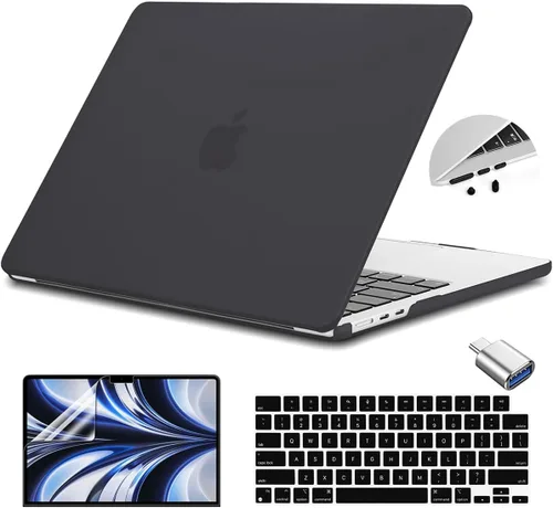 Vista 10 de Teryeefi Funda compatible con M3 MacBook Air de 15 pulgadas 2023 2024 versión A3114/A2941, carcasa rígida de plástico con cubierta de teclado