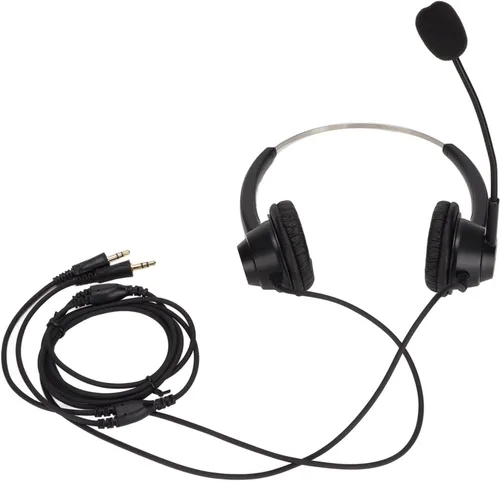 Vista 6 de Auriculares estéreo con cable de 0.138 in para centro de llamadas, auriculares de centro de llamadas con micrófono de cancelación de ruido