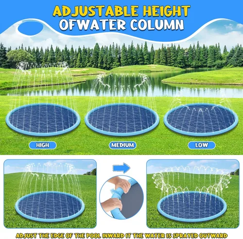 Vista 6 de Alfombrilla antideslizante para niños y perros, alfombra de juego extra grande de 80 pulgadas, juguetes de piscina para perros, piscina