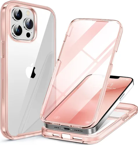 Vista 27 de Miracase - Funda magnética para iPhone 13 Pro Max de 6.7 pulgadas (compatible con MagSafe), transparente, completo, protector de pantalla de vidrio
