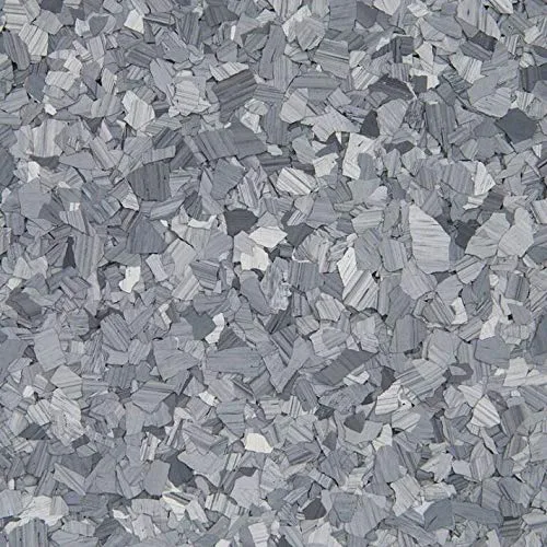 Vista 3 de Suministro de piso de hormigón Caja de 25 LB Epoxi Flake - Piedra pómez (F-9303) - Blanco grisáceo - 1/4" - Alta viscosidad - Resistente al agua 9202