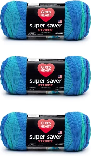 Vista 47 de Red Heart Hilo Super Saver, paquete de 3, estampado artístico, 3 unidades Estampado De Artista