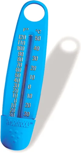 Vista 6 de HYDROTOOLS BY SWIMLINE - Termómetro grande de fácil lectura, flotante, fácil de leer, para temperatura del agua, resistente a las roturas con cuerda