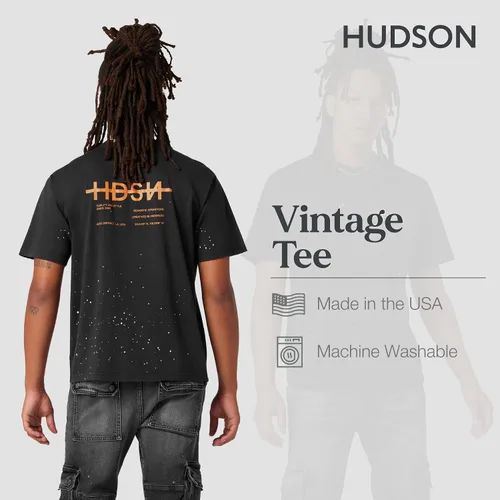 Vista 3 de HUDSON Camiseta vintage para hombre