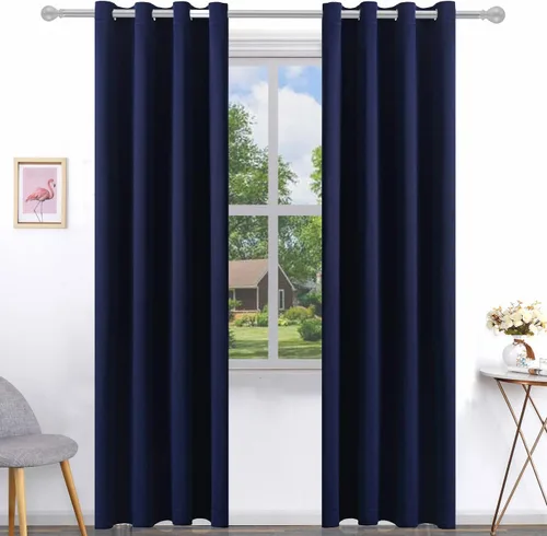 Vista 53 de Pickluc - Paneles de cortinas opacas con ojales, cortinas para bloquear la luz para el dormitorio, aisladas térmicamente, reducción de ruido