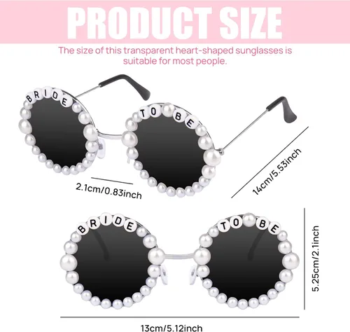 Vista 7 de JUSTOTRY Gafas de sol de novia para despedida de soltera - Gafas de sol para despedida de soltera, regalos de despedida de soltera, accesorios