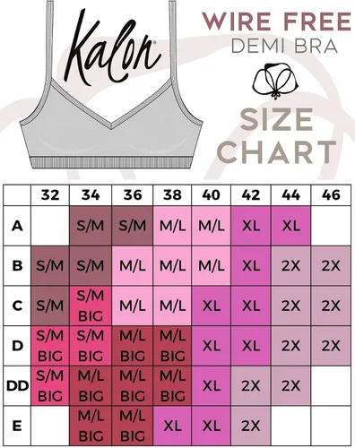 Vista 6 de Kalon - Sostenes cómodos sin aro y con medio relleno para mujer, paquete de 4