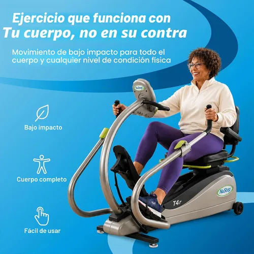 Vista 2 de NuStep Recumbent Cross Trainer Stepper, Low-Impact Full-Body Exercise, Adjustable Arms & Legs, 360-Degree Swivel Seat, Engaging Programs