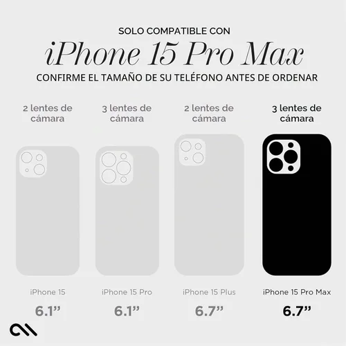 Vista 2 de Case-Mate Funda para iPhone 15 Pro Max para mujer, compatible con MagSafe, protección contra caídas de 12 pies, funda magnética de 6.7 pulgadas