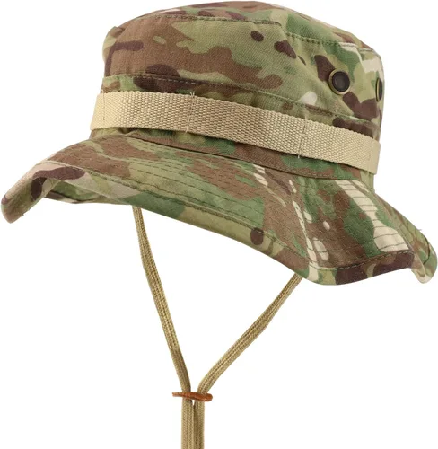 Vista 10 de Armycrew Gorra Jungle Boonie de algodón resistente al desgarro con correa para la barbilla ACU