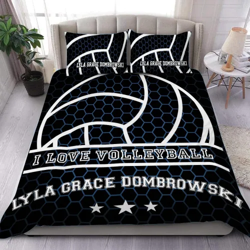 Vista 16 de Juego de ropa de cama de voleibol, edredón de microfibra para deportes, voleibol, tamaño King, Queen, individual, decoración para el hogar