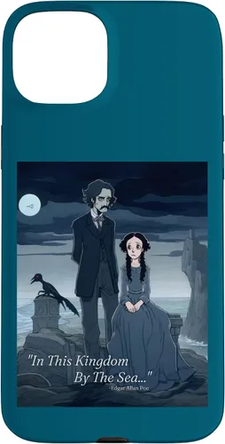 Vista 9 de Funda estética gótica para iPhone 12/12 Pro Edgar Allan Poe y Annabel Lee