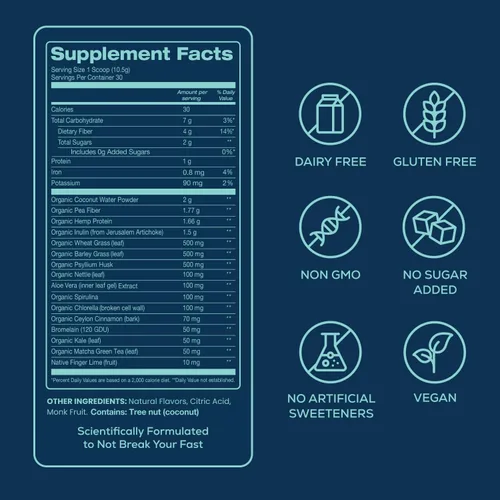 Vista 7 de Bondi Pure - Bebida diaria de salud y desintoxicación - Promueve la salud intestinal y el apoyo energético durante una limpieza o ayuno intermitente