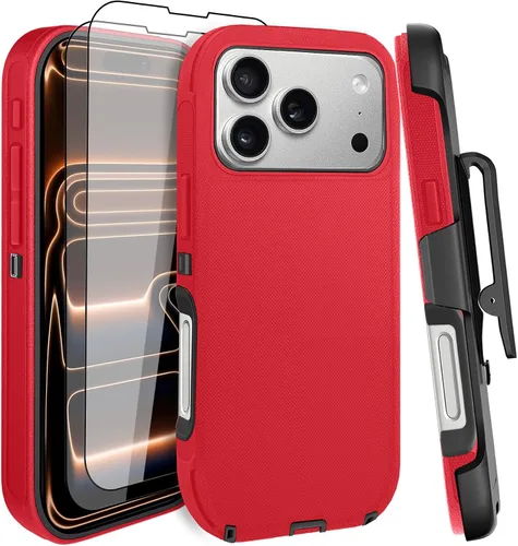 Vista 15 de Funda para iPhone 11 con Clip para Cinturón, Soporte y 2 Protectores de Pantalla, Protección Completa Resistente, Funda a Prueba de Golpes y Caídas