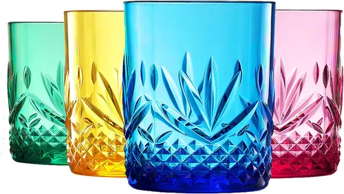 Vista 9 de Khen Vasos de cóctel y Martini Coupé de Tritan inastillables, resellables Juego de 4 vasos de cristal similar, reutilizables, irrompibles e Mixto