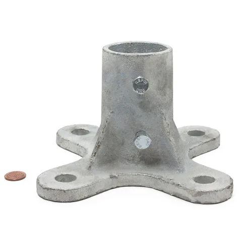 Vista 6 de Postes de 2 1/2 pulgadas (2 3/8 pulgadas de diámetro) brida de piso con 2 tornillos de juego