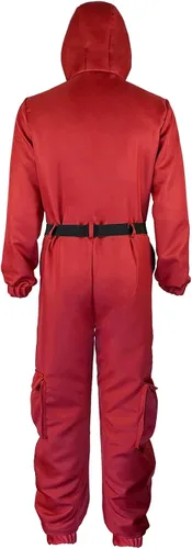 Vista 3 de Traje de cosplay de película, traje de chándal rojo, cosplay de Halloween