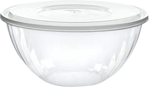 Vista 12 de PLASTICPRO Cuencos desechables de 48 onzas redondas de plástico transparente con tapas, cuencos para fiesta, aperitivos o ensalada, cuencos