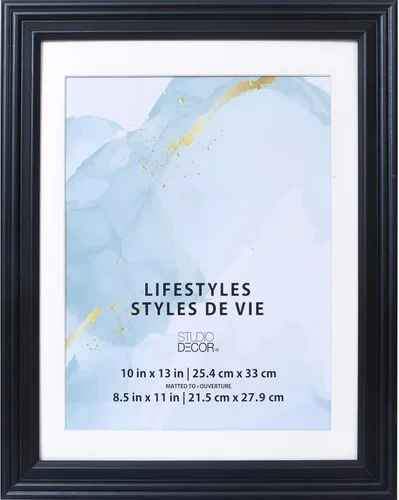Vista 5 de Paquete de 12: Negro 8.5"; x 11"; Marco Con Alfombra, Lifestyles™ por Studio Décor®
