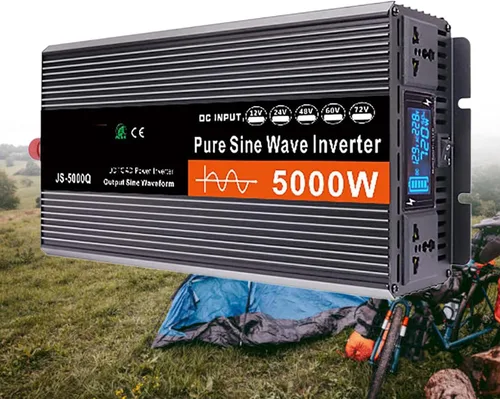 Vista 10 de Inversor de onda sinusoidal pura de CC 48 V/60 V/72 V a CA 110 V con pantalla LCD, inversor de corriente de coche con control remoto inalámbrico