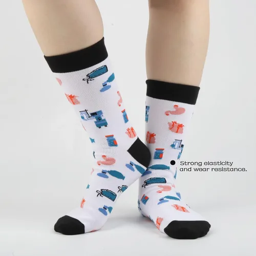 Vista 3 de 2 pares de calcetines de anestesiólogo CRNA regalo de anestesiología regalo de graduación regalo de tema médico